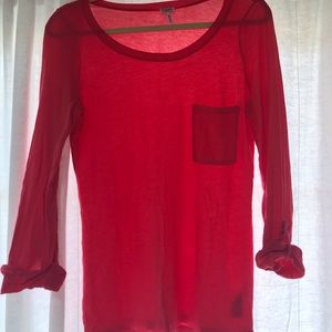 Splendid 3/4 sleeve pink tee